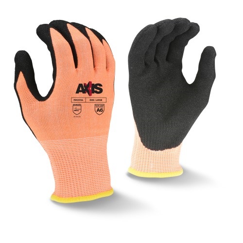 GLOVE GREEN ATG SHELL;BLACK FOAM NITRILE PALM - Latex, Supported